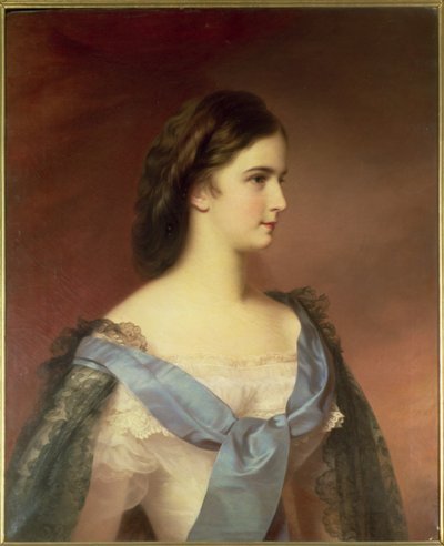 Empress Elizabeth of Bavaria (1837-98) as a Young Woman by Franz Schrotzberg